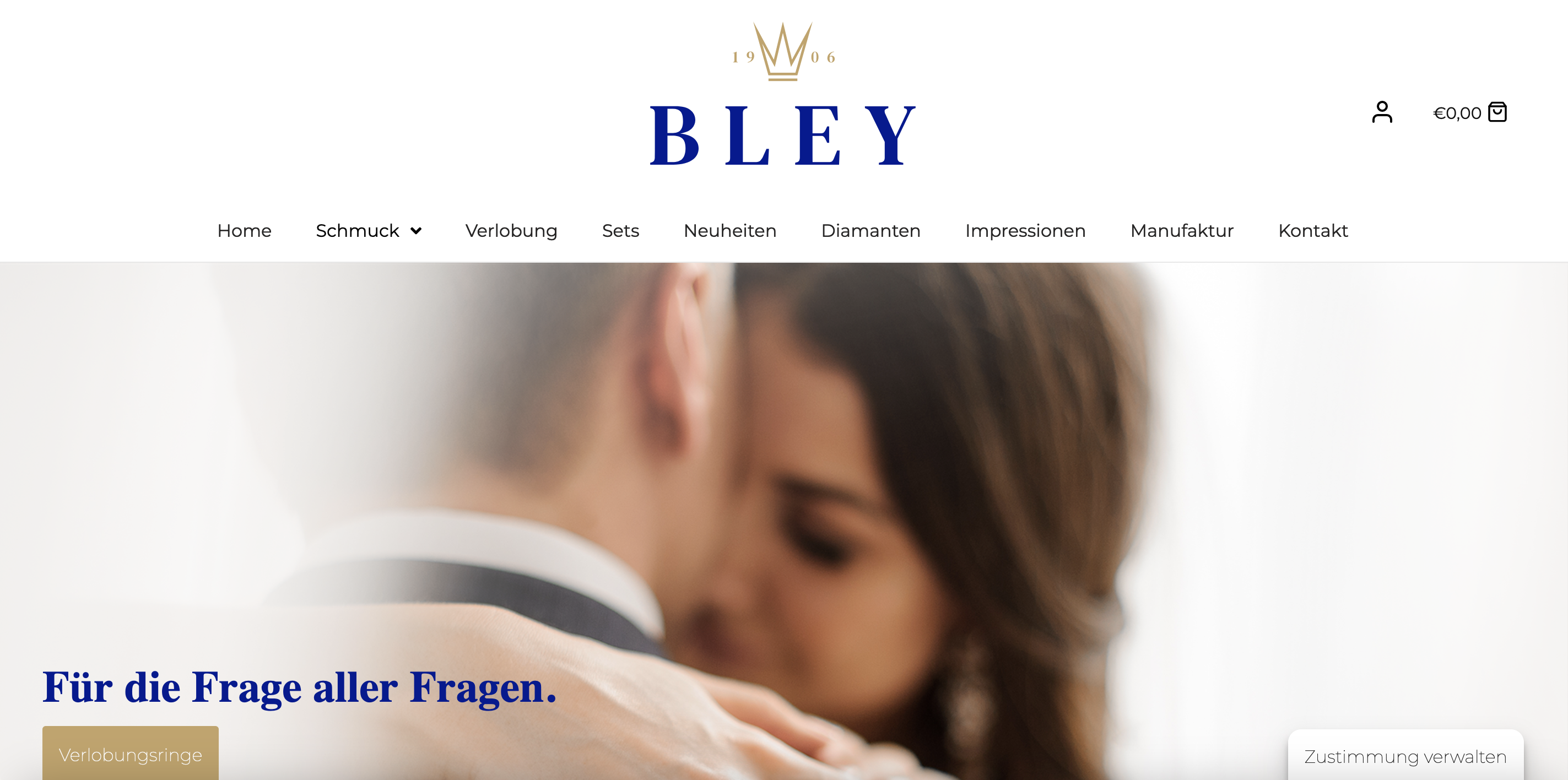 Homepage Juwelier Bley Screenshot